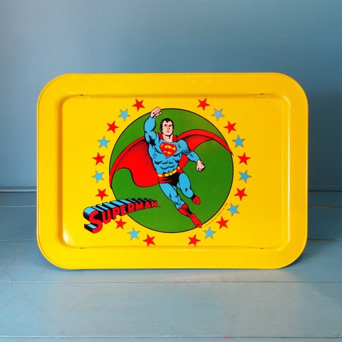1976s USA SUPERMAN vintage small tin table ①