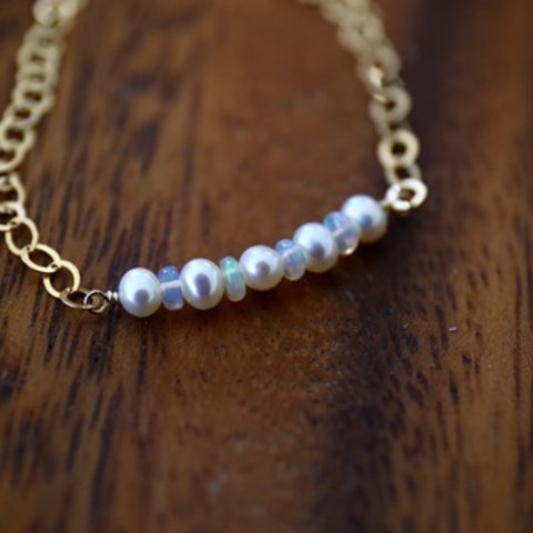 14KGFopal pearl bracelet[br2977]