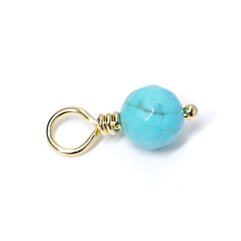 再販【1個】1点もの！ターコイズ Turquoiseゴールドチャーム、パーツ