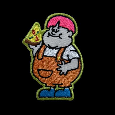 刺繡ワッペン　FAT BOY【PIZZA グリーン】