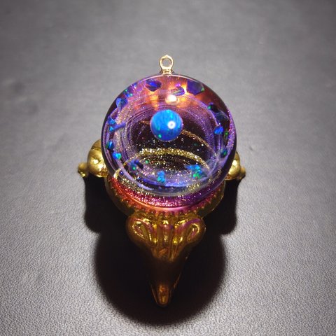 宇宙玉 24mm No.m10 レジン アクセサリー 