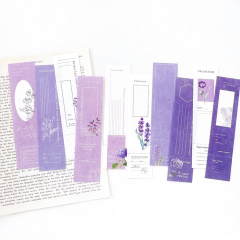 タグ デザインペーパー 紙素材 30枚set《purple》 [P301]