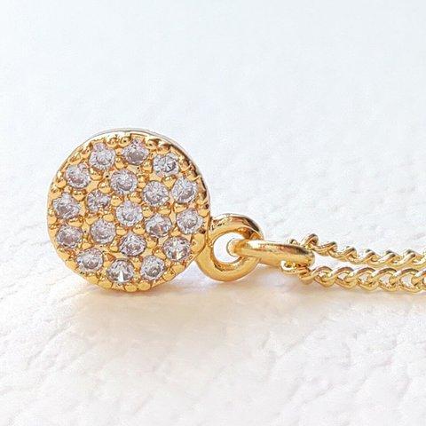 Micro Pave Petit Round Necklace～丸い石畳～