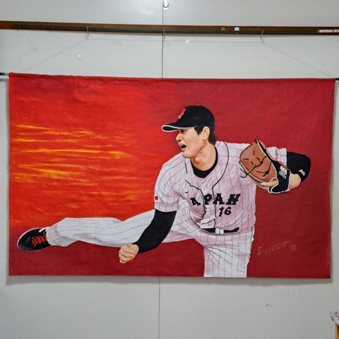 絵画　大谷翔平　タペストリー