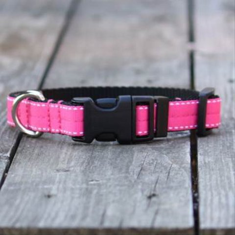 犬首輪 幅1.9㎝ Saddle Stitch Pink