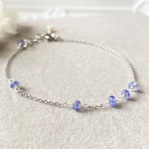 キラキラ*･゜宝石質タンザナイトのブレスレット bracelet+ /ac294