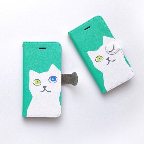 トルコ ヴァンねこ手帳型スマホケース