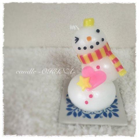 《大人気！蓄光入り！》Snowman candle