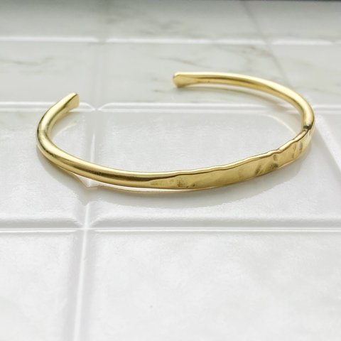 brass bangle【 槌目 No.2 】