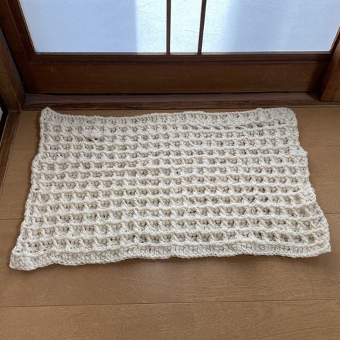 手編み　長方形マット