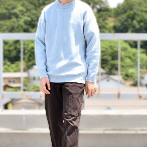 洗えるカシミヤニット size2 (aqua)