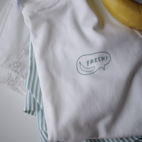 【S〜XLサイズ】7days FRESHバナナTシャツ/ホワイト