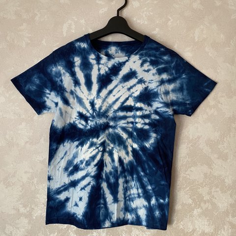 藍染めTシャツ(絞り染め)、迫力　15
