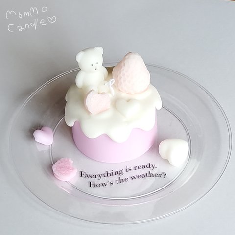 🍨Pink cake candle 💘