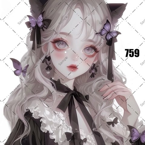 original sticker « no.759 »     //     人物ステッカー オリジナルステッカー