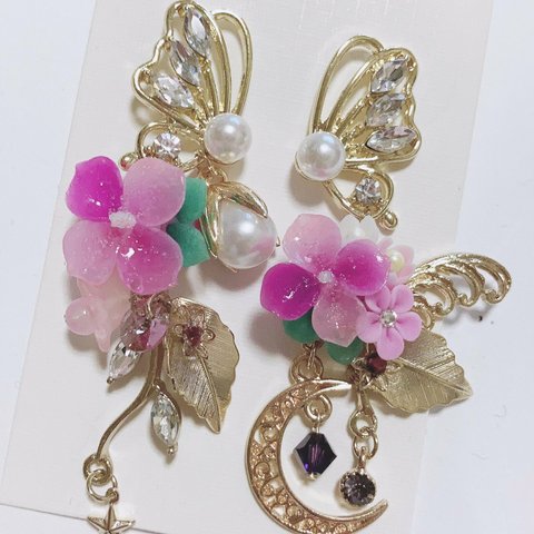 紫陽花　ピアス