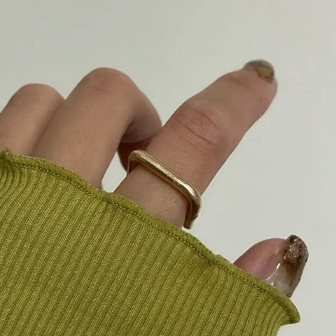 -- square ring ----  / リング / 指輪 / ピンキーリング / アレルギー対応 / シルバーリング / ゴールドリング / フリーサイズ / ペアリング / ペア / 錆びない