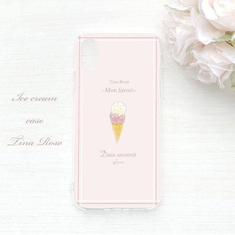 ［全機種対応］アイスクリームのスマホケース Mon favori. ⑅* (iPhoneケース/Xperiaケース/Androidケース/AQUOSケース/Galaxyケース/スイーツ/かわいい)