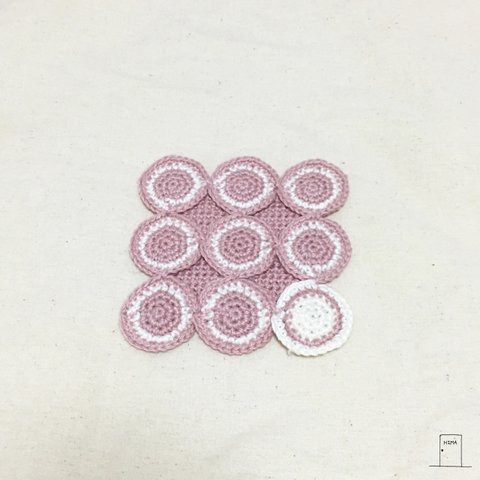 かぎ針編みのコースター【連TURA】