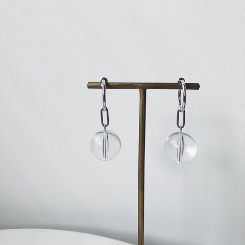 joli 02 イヤリング  ピアス  ノンホールピアス ハンドメイド アクセサリー ファッション  handmade simple シンプル  ナチュラル シルバー 