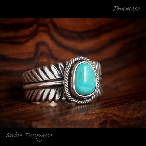 ビズビーターコイズ シルバーリング Bisbee Turquoise Silver Ring