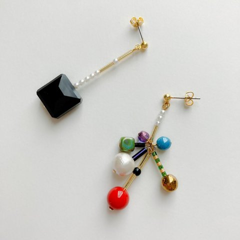 EARRING:「Black」 Candy