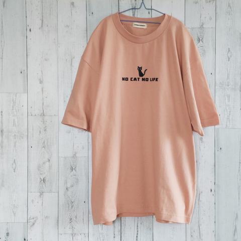 NO CAT NO LIFE 猫プリオーバーシルエットTシャツ