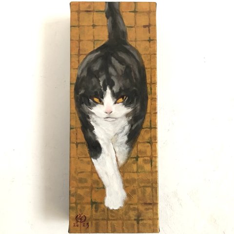 肉筆油彩画　「そーねこ」　hako26/2683-019