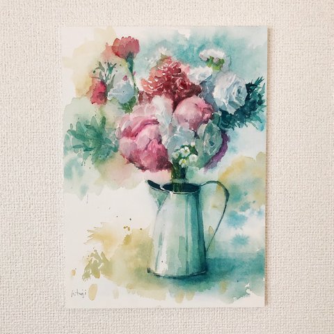 水彩画 / 原画パネル / 静物画 / 花