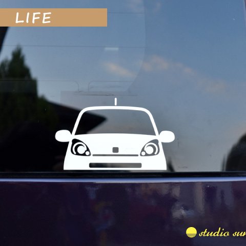 愛車がチラ見♪ ステッカー 【LIFE】