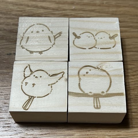 手作りスタンプ　シマエナガセット