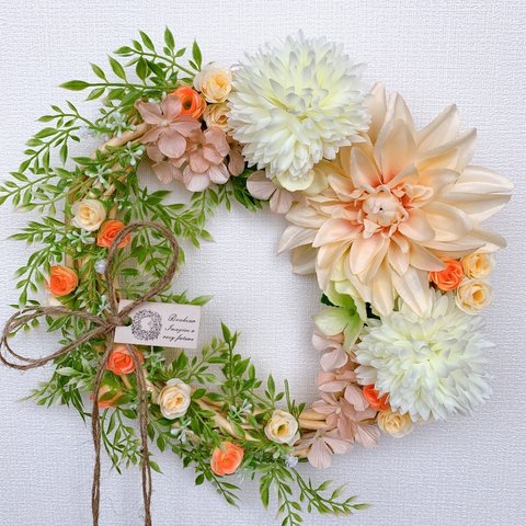 34㎝/orange Garden wreath⭐︎NO.171