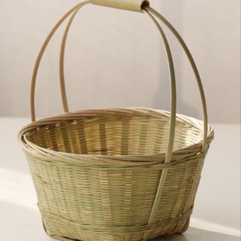 竹製品 籐の買い物かご  家庭用 バスケット 