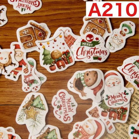 A210♡cutie Xmas♡海外ステッカー♡フレークシール♡1箱