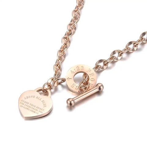 金アレ対応 Heart charm jewelry (0355)