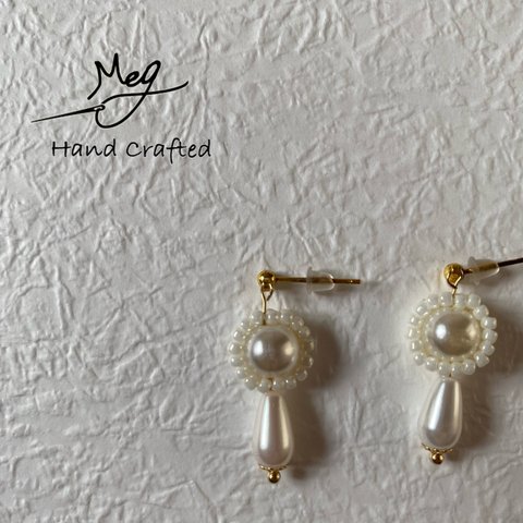 𓄹𓄺 ⚪︎ﾊﾟｰﾙ&drop pearl pierce ⚪︎𓄹𓄺