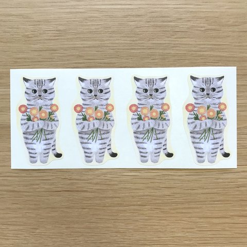 ねこシール〈#18 サバトラ〉