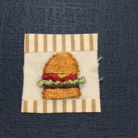 手刺繍ぷっくりシール〜ハンバーガー日本上陸〜