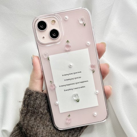 アイスチューリップのiPhoneケース(pink)