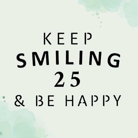 ステンシルシート『KEEP SMILING』