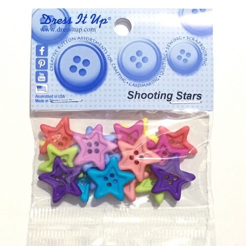 セール　セットボタン　ボタン　スター　シューティングスター　星　アメリカ　Dress It Up　輸入　ボタン　海外　buttonset8996