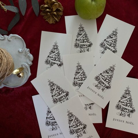 Mon petit Noël クリスマス メッセージカード 3種 8m枚  計24枚