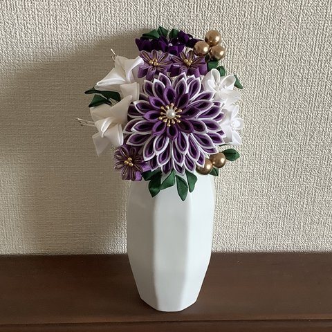  仏花花器付き　一基　つまみ細工