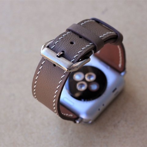 【新作】高級革使用Apple Watch　レザーベルト　腕時計ベルト　レザーバンドD64 高級金具付け