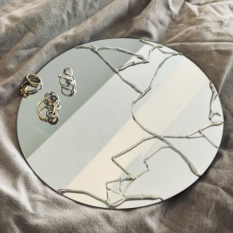 【新年度値下げ】interior round mirror(fake_gintsugi)