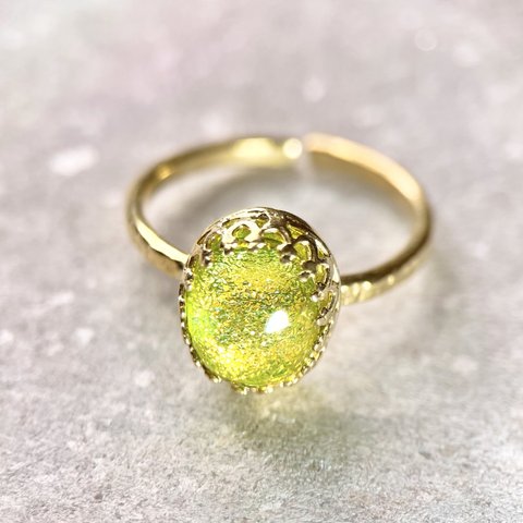 Dichroic glass ring　#26