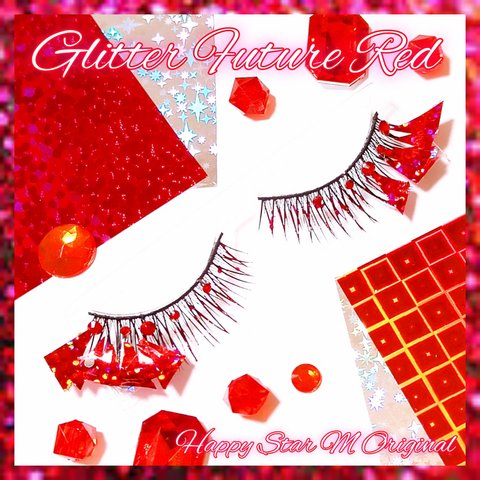 ❤感謝品★Glitter Future Red★partyまつげ グリッター フューチャー レッド ★送無料●即買不可