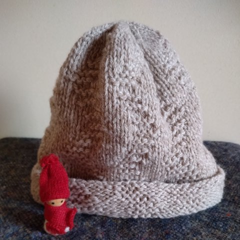 SALE♪ウールの帽子＊模樣編み