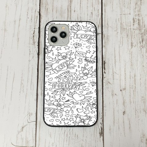 iphoneケース2 韓国 iphoneケース 強化ガラス おしゃれ 北欧 ラインアート　レトロ　アイフォン　リバティ　かわいい　流行り iface