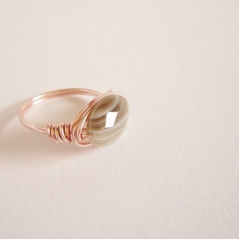 ボツワナアゲート　Wire　Ring